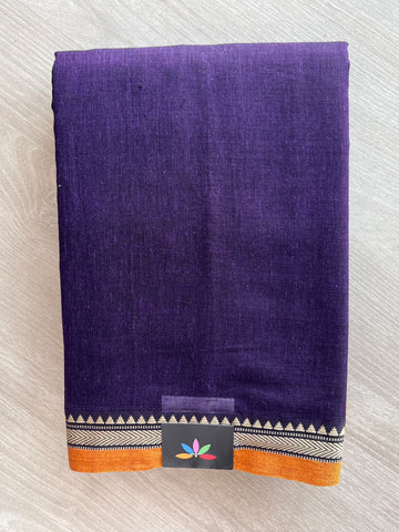 Small Border Narayanpet Mercerized Cotton Saree - 37822