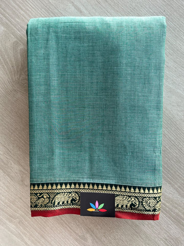 Elephant Border Narayanpet Mercerized Cotton Saree - 37824