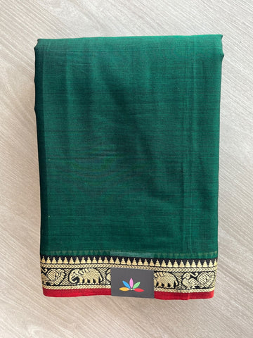 Elephant Border Narayanpet Mercerized Cotton Saree - 37827