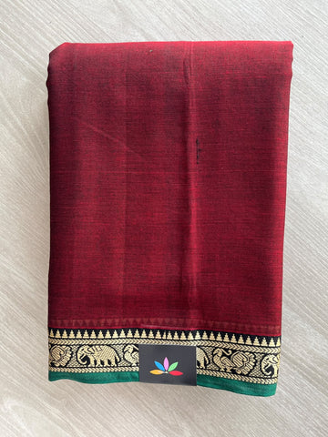 Elephant Border Narayanpet Mercerized Cotton Saree - 37833