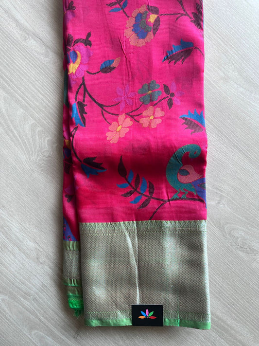 Paithini Design Print Mangalagiri Silk Cotton Saree-14396