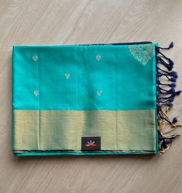 Exclusive Zari Woven Butta Handloom Pure Soft Silk Saree-7758