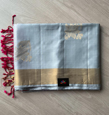 Exclusive Zari Woven Butta Handloom Pure Soft Silk Saree-7760