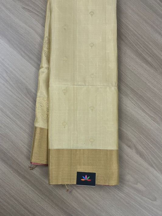 Exclusive Zari Woven Butta Handloom Pure Soft Silk Saree-7762