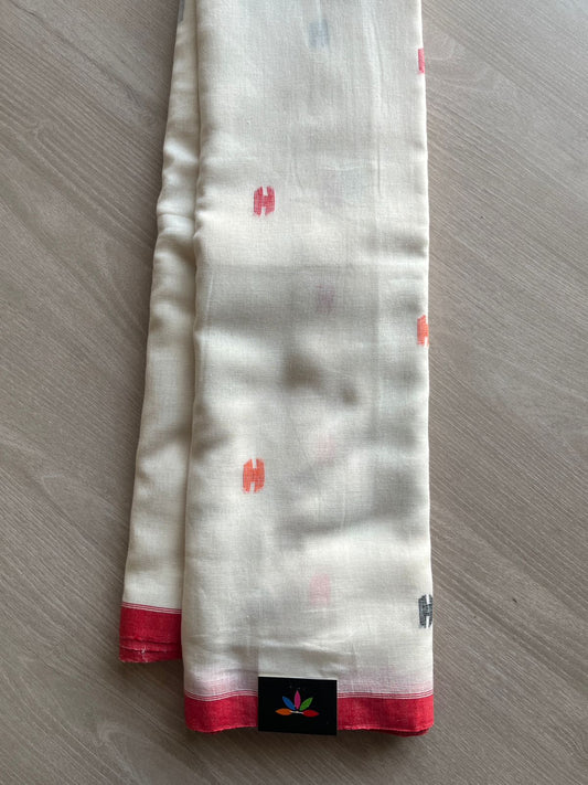 Handwoven Bengal Soft Cotton Jamdani Saree -9330