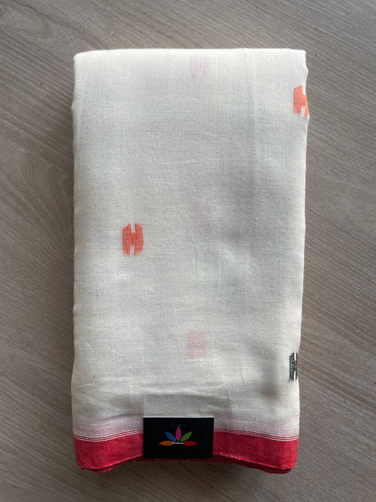 Handwoven Bengal Soft Cotton Jamdani Saree -9330