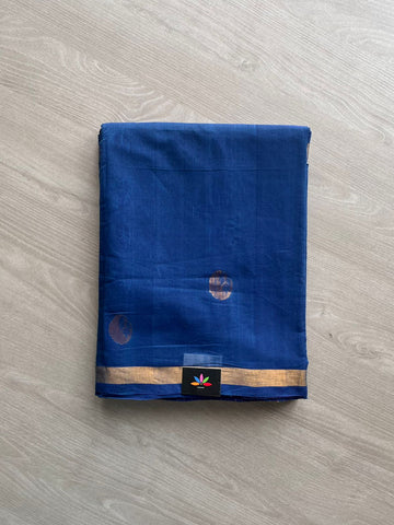 Leaf Weave Jamdami Handloom Cotton Saree-9486