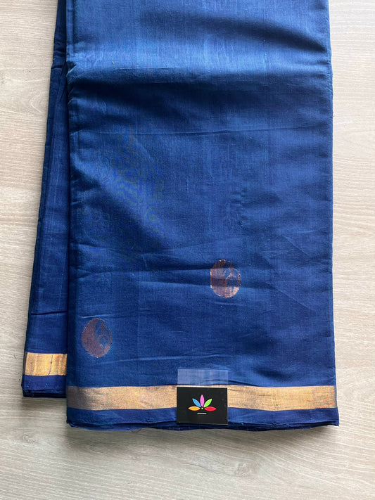 Leaf Weave Jamdami Handloom Cotton Saree-9486