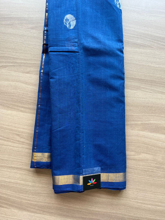 Leaf Weave Jamdami Handloom Cotton Saree-9486