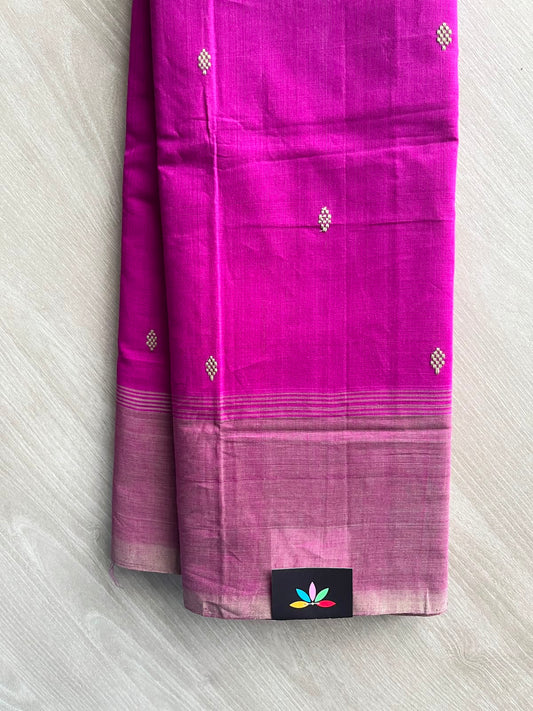 Big Border Handloom Cotton Saree (Without Blouse) - 33934