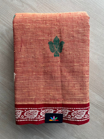 Handloom Kora Cotton Textured Saree - 33936