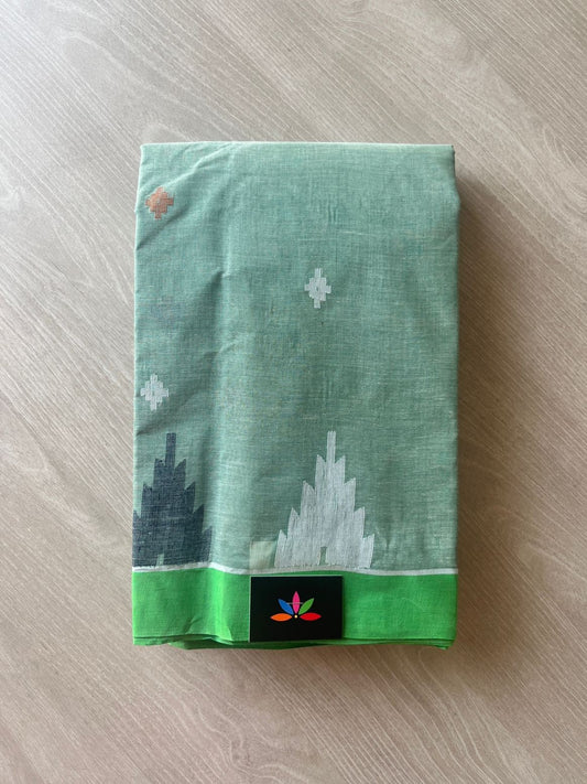 Handwoven Bengal Jamdani Fine Cotton Sarees -5446