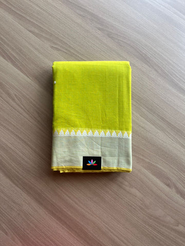 Small Temple Border Handloom Bengal Cotton Saree-14349