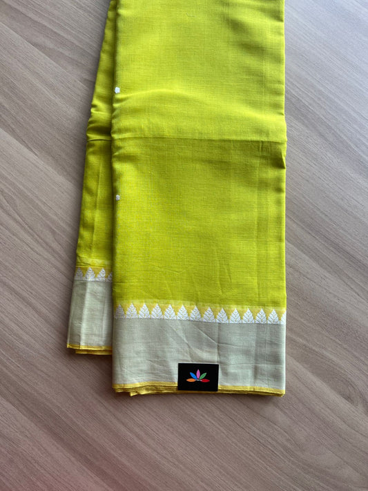 Small Temple Border Handloom Bengal Cotton Saree-14349