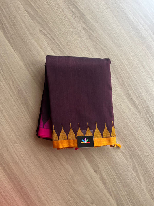 Temple Border Handloom Cotton Saree -14352