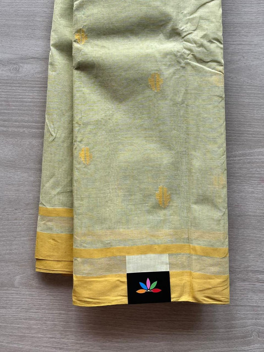 Handwoven Bengal Soft Cotton Jamdani Saree -12936