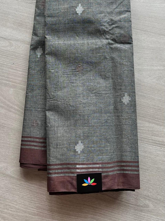 Handwoven Bengal Soft Cotton Jamdani Saree -12937