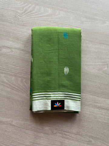 Handwoven Bengal Soft Cotton Jamdani Saree - 12940