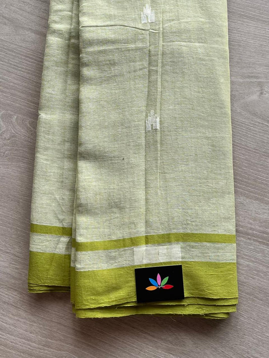 Handwoven Bengal Soft Cotton Jamdani Saree -12941