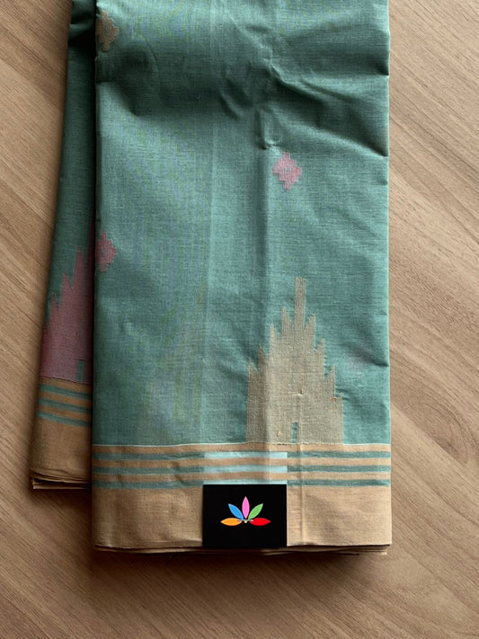 Handwoven Bengal Cotton Jamdani Saree-13763