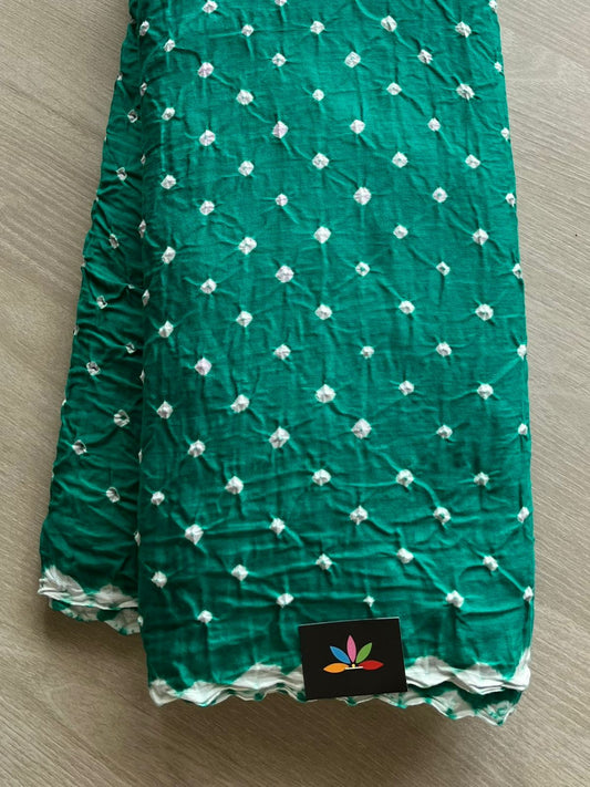 Simple Bandhani Cotton Saree -12877-12879