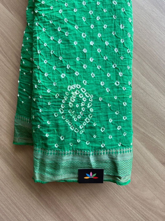 Simple Bandhani Cotton Saree -18812