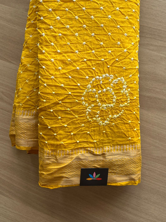 Simple Bandhani Cotton Saree -18814