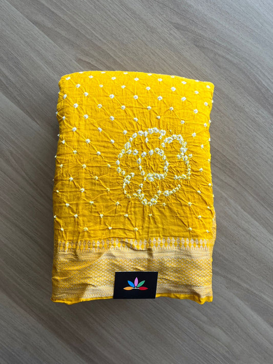 Simple Bandhani Cotton Saree -18814