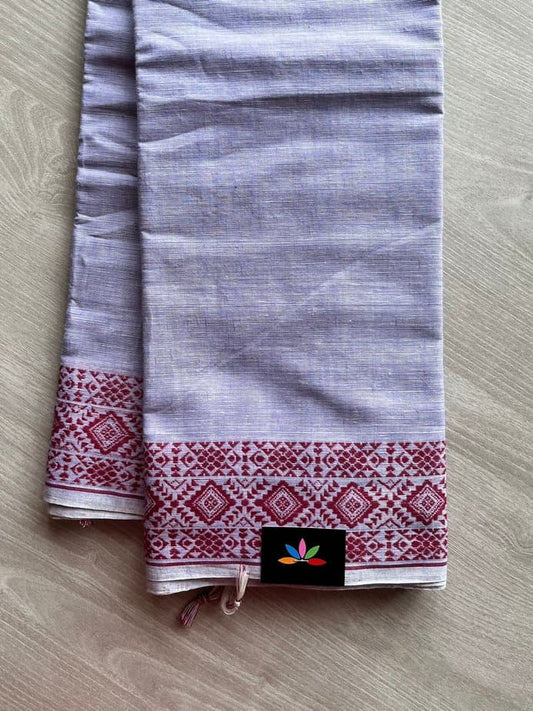 Purple Bengal Soft Cotton Saree -11681