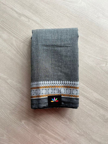 Grey Bengal Soft Cotton Saree -11688