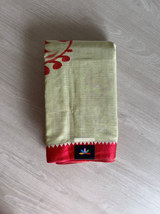 Hand painted Bengal Cotton Saree-23676