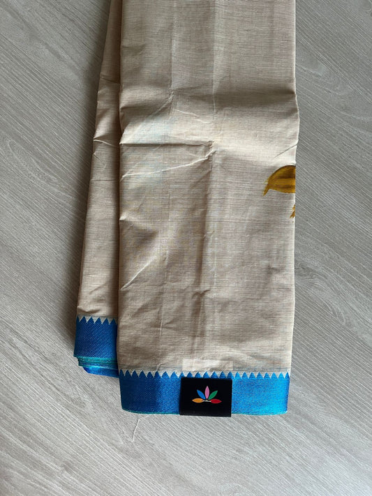 Hand painted Bengal Cotton Saree-23678