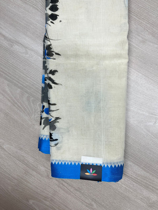 Hand painted Bengal Cotton Saree-23694