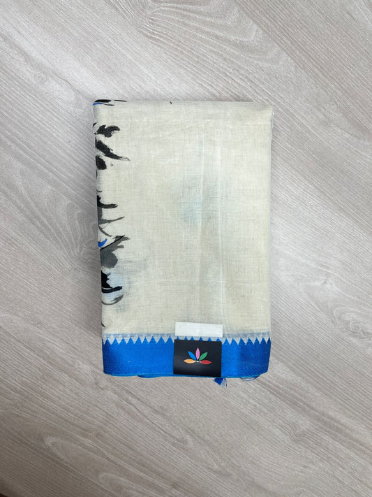 Hand painted Bengal Cotton Saree-23694