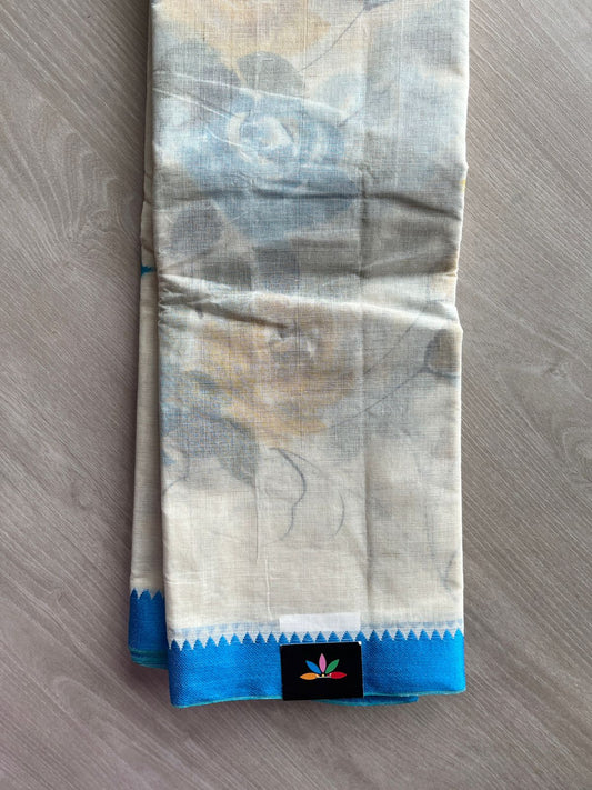 Hand painted Bengal Cotton Saree-24115