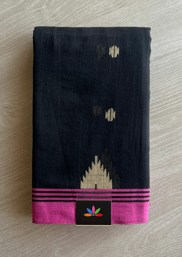 Handwoven Bengal Jamdani Cotton Saree -8235