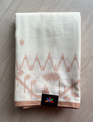 Handwoven Fine Soft Cotton Dhakai Jamdani Saree-8479