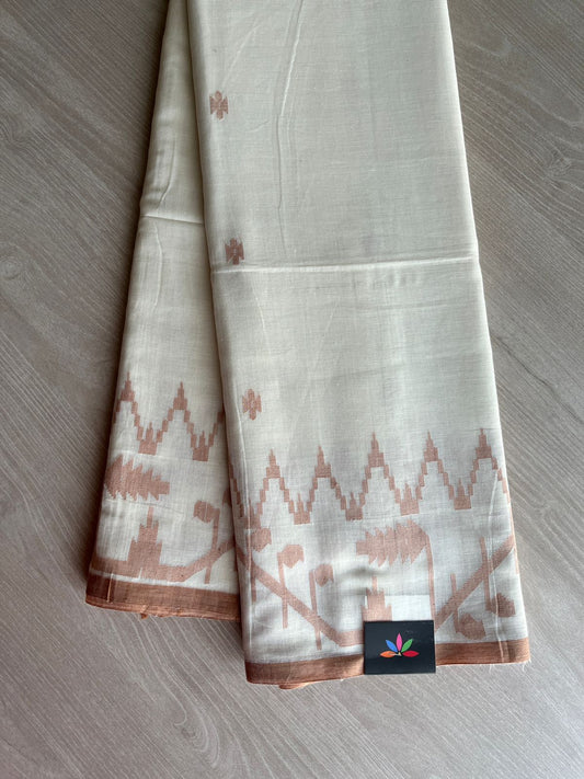 Handwoven Fine Soft Cotton Dhakai Jamdani Saree-8479