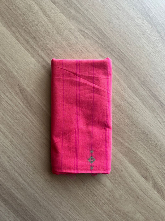 Plain With Stripe Soft Cotton Blouse Fabric (95 Centimeter) -106