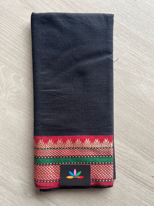 Contrast Border Cotton Blouse Fabric(95cm)-26489-26490