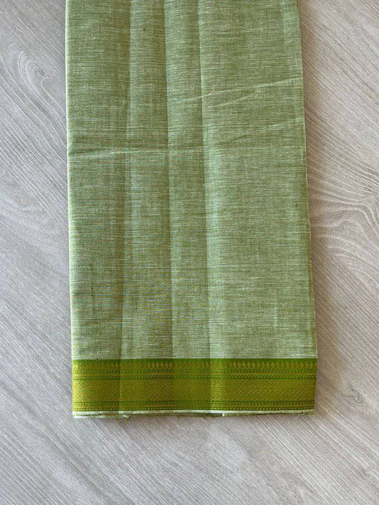 Handwoven Mangalagiri Cotton Blouse fabric (Mint Green)-3037