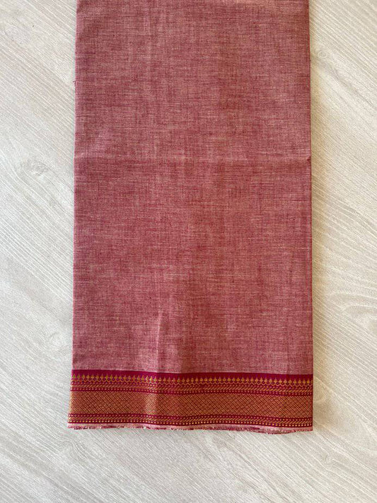 Handwoven Mangalagiri Cotton Blouse fabric (1meter)-3036