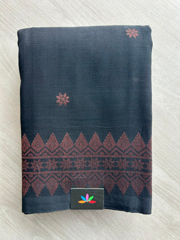 Woven Border Handloom Bengal Soft Cotton Saree-10862