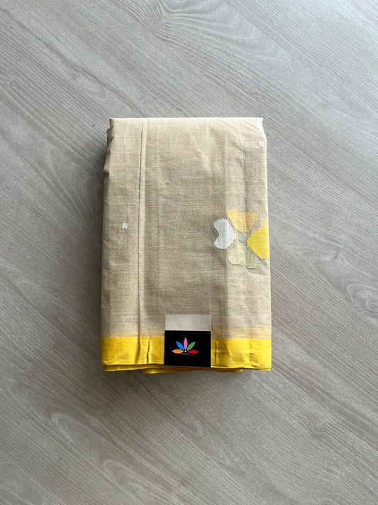 Handloom Fine Bengal Cotton Jamdani Saree-12102