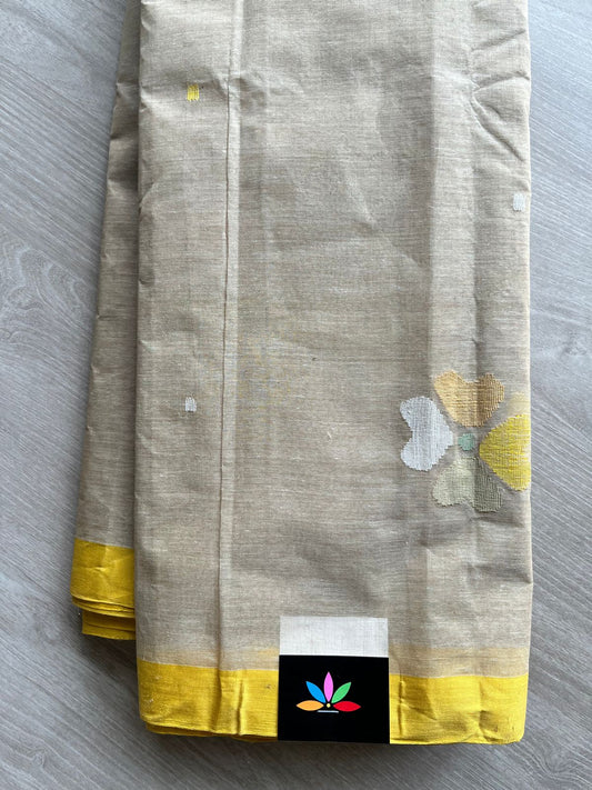 Handloom Fine Bengal Cotton Jamdani Saree-12102