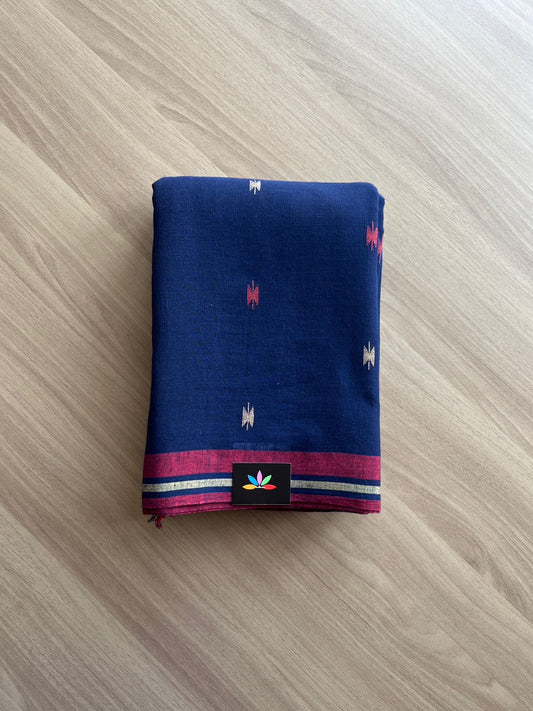 Handwoven Bengal Soft Cotton Jamdani Saree-14060