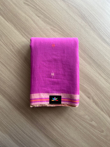 Handwoven Bengal Soft Cotton Jamdani Saree-14061