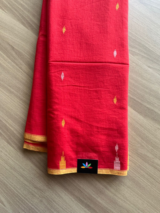 Handwoven Bengal Soft Cotton Jamdani Saree-14065