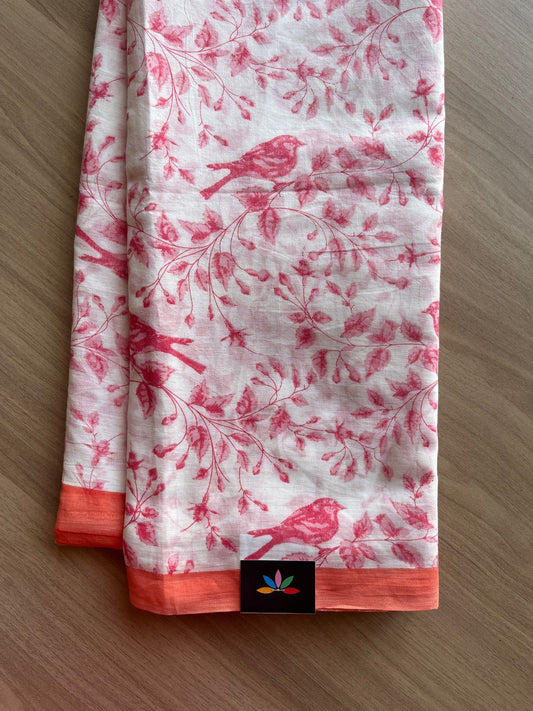Printed Fine Mul Cotton Saree-24746