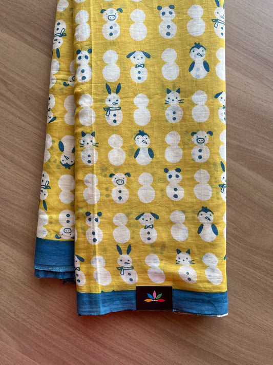 Printed Fine Mul Cotton Saree-21915